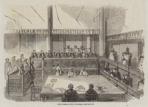 马德拉斯的最高法院（雕刻）。 作者 英语学校