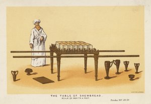 面包桌，1/2 英寸到 1 英尺的比例（彩色石版画） 作者 英语学校