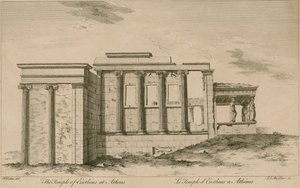 Erictheus寺庙在雅典 作者 英语学校