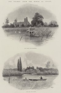 泰晤士河，从塔到伊夫利（石版画） 作者 英语学校