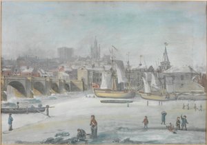 泰恩桥 - 大霜，1784年 作者 英语学校