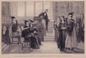 副校长授予1842年牛津大学神学学士学位 作者 英语学校