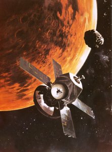 维京航天器想象着绕着火星运行 作者 英语学校