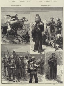 埃及的战争（雕刻）。 作者 英语学校