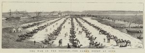 The War in the Soudan, the Camel Depot at Suez (engraving) 作者 英语学校