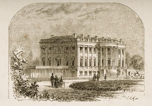 1868年，白宫出自1876年宗教信仰学会出版的“美国图片” 作者 英语学校