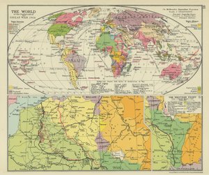 1914 年大战爆发时的世界（彩色石印版） 作者 英语学校