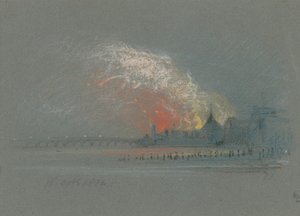 1834年10月16日，议会大厦被烧毁 作者 英语学校