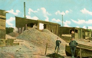 英格兰埃塞克斯郡Leigh-on-Sea老城区的鸡舍（彩色平印）。 作者 英语学校