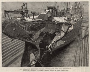SS Toreador和La Bourgogne之间的碰撞;在利物浦码头的斗牛士的看法 作者 英语学校
