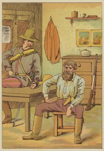 The departure (coloured engraving) 作者 英语学校