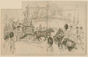 1896年7月23日，威尔士亲王与Marlborough House的新娘离开白金汉宫 作者 英语学校
