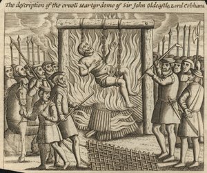 科巴姆勋爵约翰-奥尔德卡斯特尔爵士残酷殉难的描述（雕刻） 作者 英语学校