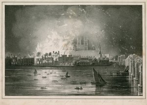 1834年10月16日议会大厦被火烧毁 作者 英语学校