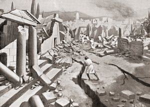 古希腊斯巴达的地震，公元前464年，摘自哈钦森的《各国历史》，1915年出版。 作者 英语学校