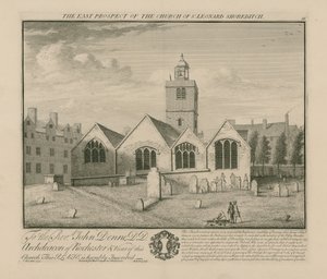 St Leonard Shoreditch教堂的东部前景 作者 英语学校