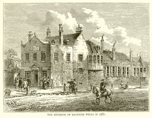 Bagnigge Wells的外观于1780年 作者 英语学校