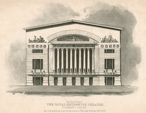 皇家不伦瑞克剧院，Goodmans Fields，伦敦的正面图 作者 英语学校