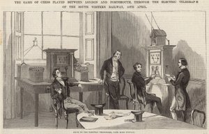 国际象棋比赛通过电报在伦敦和朴茨茅斯之间进行 作者 英语学校