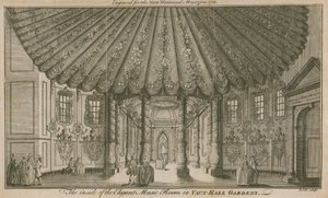 位于伦敦Vauxhall Gardens的优雅音乐室（Rotunda）的内部 作者 英语学校