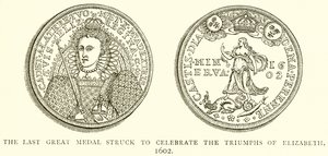 最后一枚大奖章旨在庆祝伊丽莎白的胜利，1602年 作者 英语学校