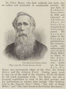 已故的 Peter Bayne 博士，LLD（雕刻） 作者 英语学校