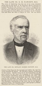 已故Rowland Morris Fawcett医生，医学博士（雕刻）。 作者 英语学校