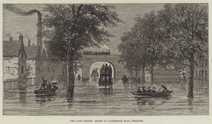 晚洪水，卡弗森路场景，雷丁（版画） 作者 英语学校
