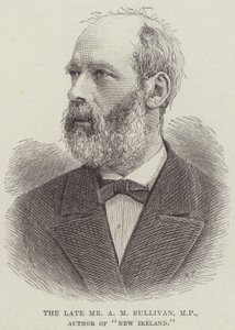 已故的 A M Sullivan 先生，国会议员，《新爱尔兰》的作者（版画） 作者 英语学校