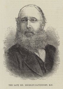 已故的 Bromley-Davenport 先生，议员（版画） 作者 英语学校