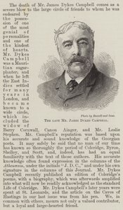 已故的 James Dykes Campbell 先生（版画） 作者 英语学校