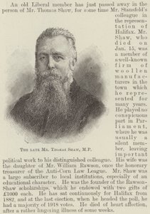已故的 Thomas Shaw 先生，议员（版画） 作者 英语学校