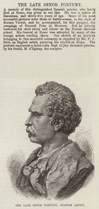 已故西班牙艺术家Senor Fortuny（雕刻）。 作者 英语学校