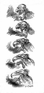 一个犹太人蜕变成一只秃鹫。1935年9月12日发表在伦敦 "月光 "上的反犹太主义小品。 作者 英语学校