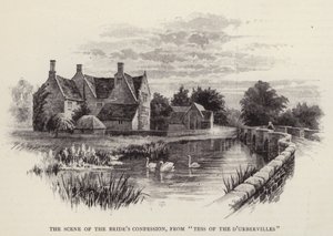The scene of the brides confession, from Tess of the DUrbervilles (litho) 作者 英语学校