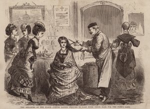 为教皇剪羊毛的年轻女子（雕刻） 作者 英语学校