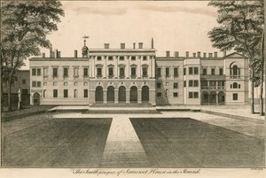 伦敦The Strand的Somerset House的南部前景 作者 英语学校