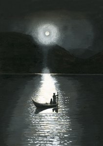 太阳在拉普兰的盛夏夜晚