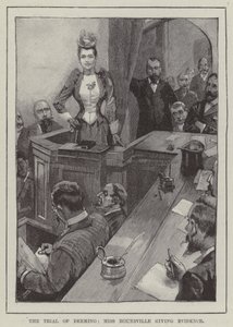 The trial of Deeming, Miss Rounsville giving evidence (engraving) 作者 英语学校
