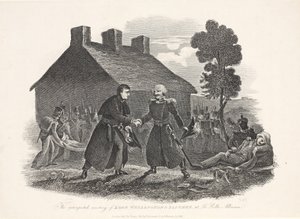 惠灵顿勋爵和布鲁歇尔在La Belle Alliance，酒吧的意外会面。 T凯利，1811年 作者 英语学校