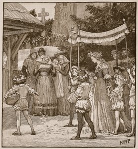 纽伯里杰克的婚礼：新娘游行，卡塞尔斯画报英国历史（插图） 作者 英语学校
