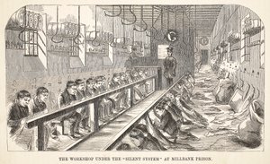 Millbank监狱沉默系统下的研讨会，伦敦刑事监狱的插图和监狱生活的场景，Henry Mayhew和John Binny，酒吧。 1862年 作者 英语学校