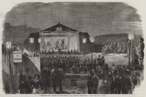 “Theatre des Zouaves”，在法国营地，塞瓦斯托波尔前（雕刻） 作者 英语学校