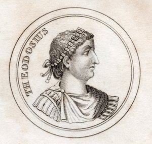 Theodosius the Great，来自&39;Crabb&39;s Historical Dictionary&39;，于1825年出版 作者 英语学校