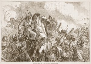 Tippoo Sahib在Travancore的线条，插图来自卡塞尔斯画报的印度历史由詹姆斯格兰特，酒吧。 1879年 作者 英语学校