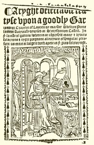 John Skeltons Goodly Garlande的标题页 作者 英语学校