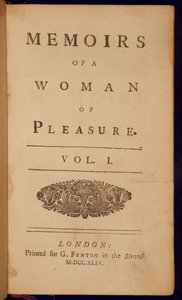 约翰·克莱兰德（John Cleland）的“女人的回忆录”的标题页 作者 英语学校