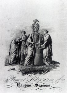 Muzio Clementis改编为Joseph Haydns清唱剧季节钢琴的标题页 作者 英语学校