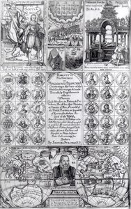 1625年出版的第一版Hakluytus Posthumus或Purchas His Pilgrimes的标题页 作者 英语学校
