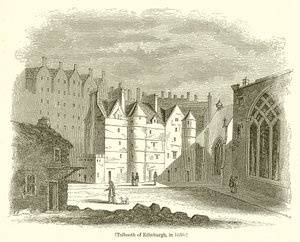 爱丁堡的Tolbooth，1630年 作者 English School